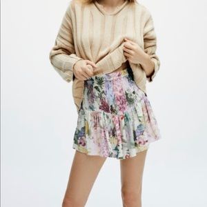 Zara Smocked Waistband Shorts